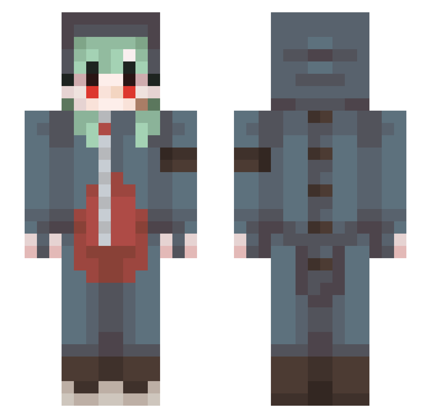 KayzoVA Minecraft skin, front and back view