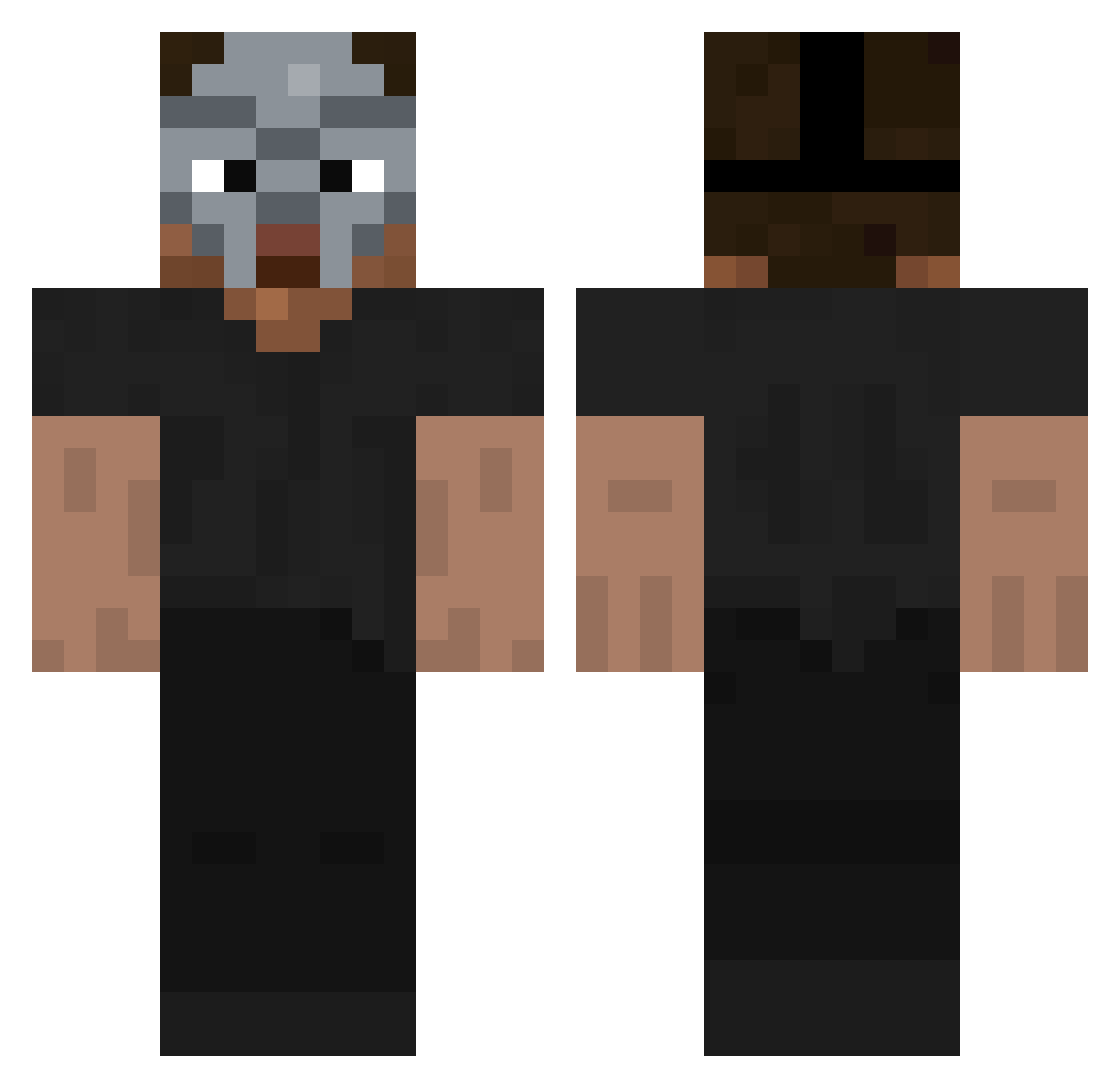 xBiggi_ Minecraft skin, front and back view