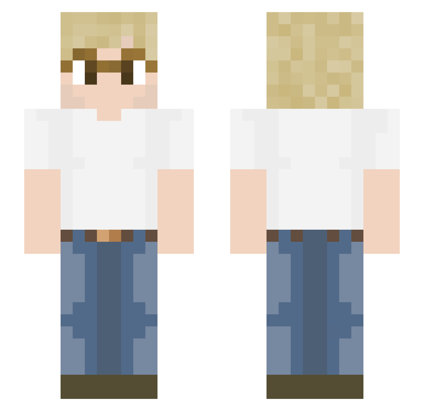 pingvinuk Minecraft skin, front and back view