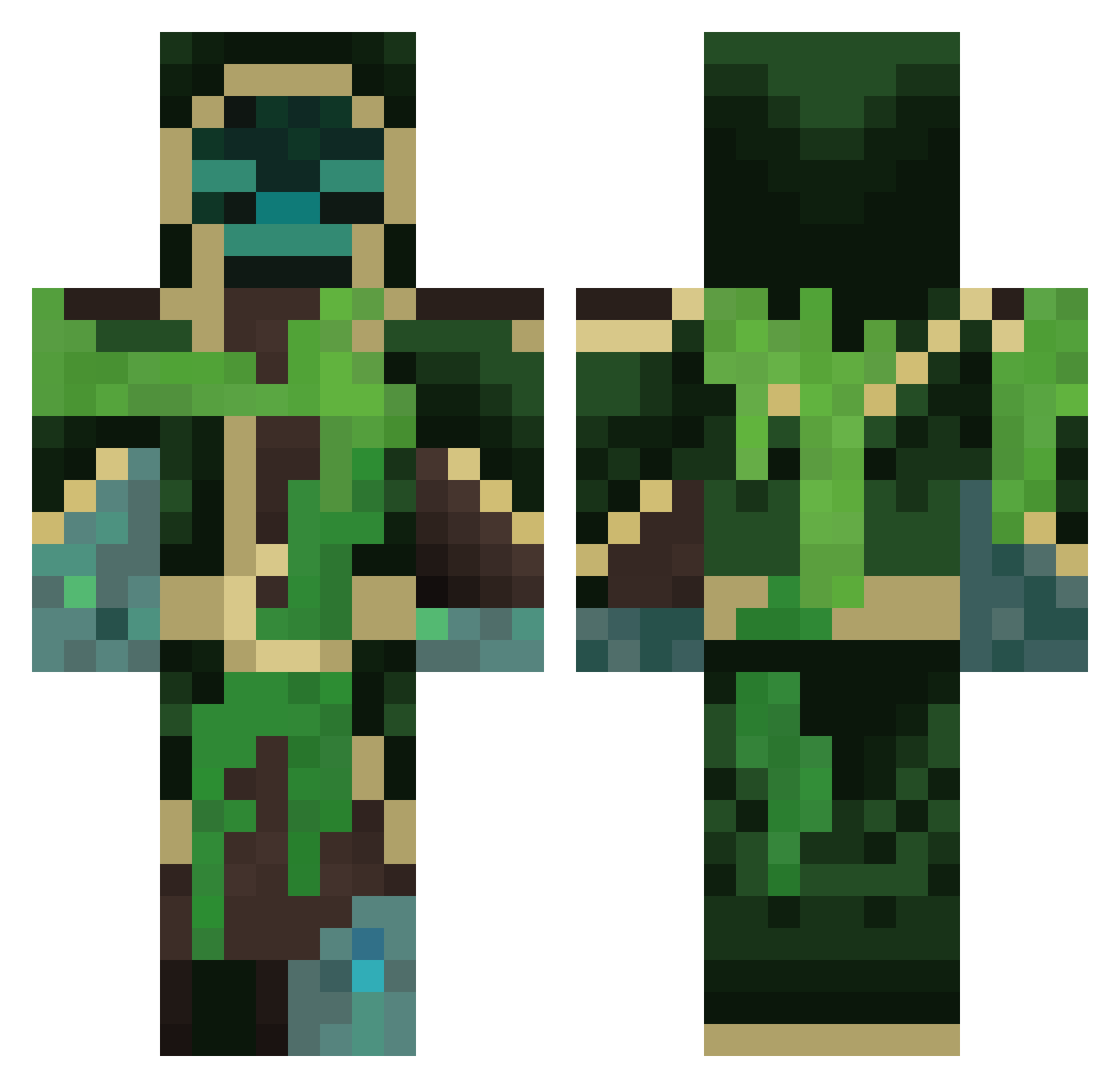 Magispeller Minecraft skin, front and back view