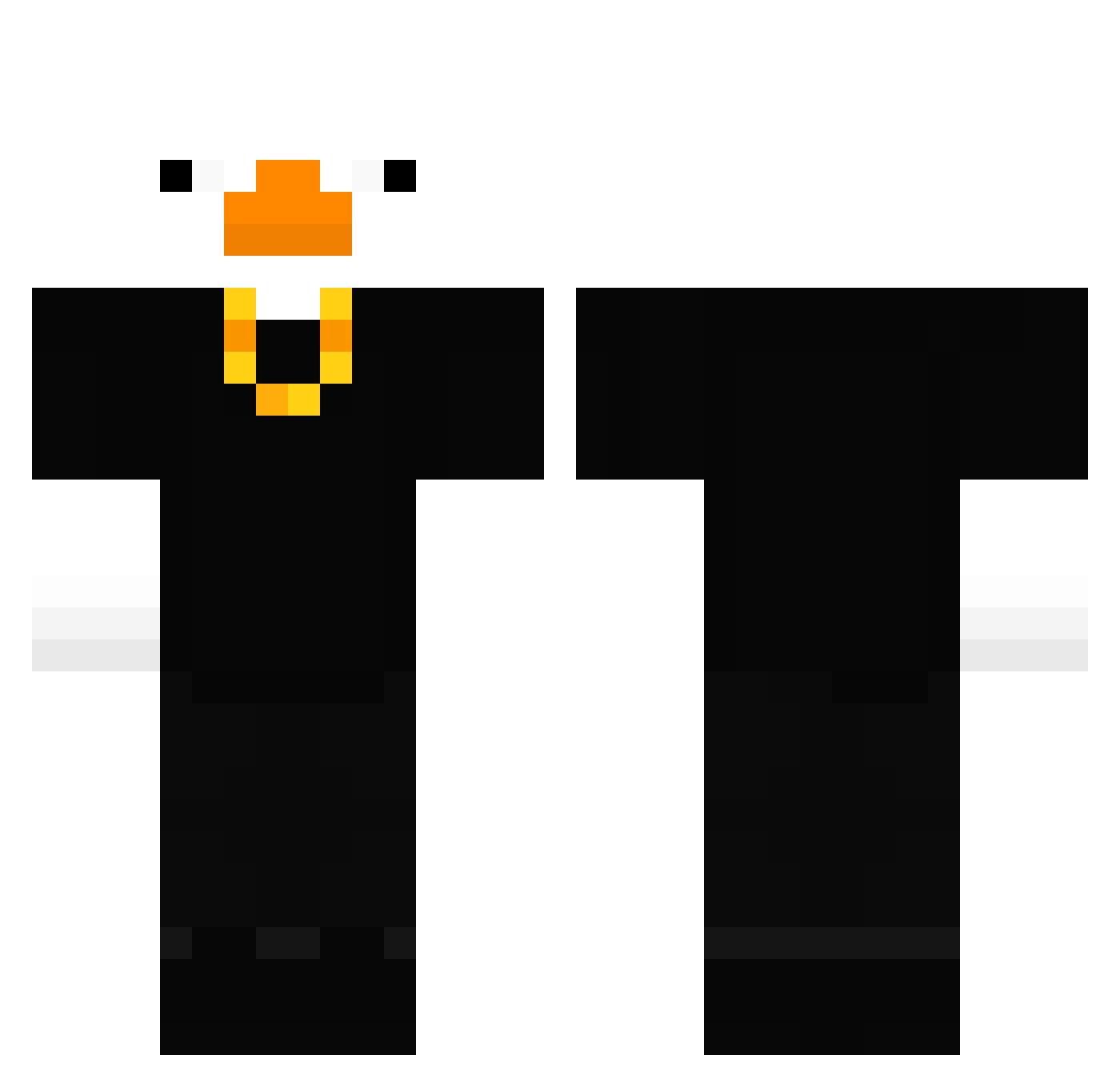 vex98 Minecraft skin, front and back view