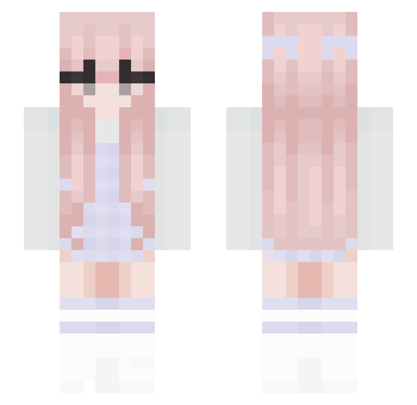 LITERATION Minecraft skin, front and back view