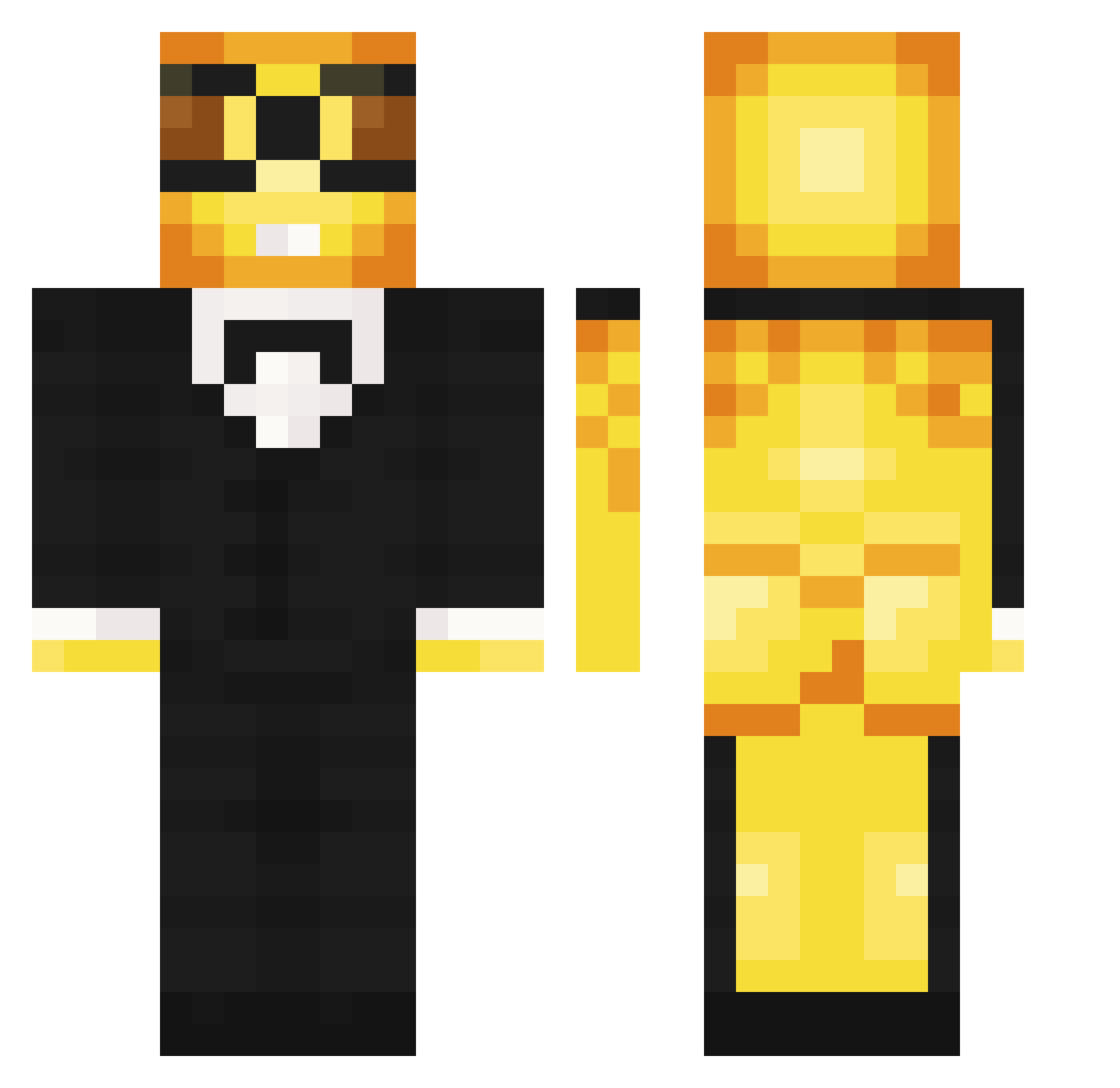 RedSkull303 Minecraft skin, front and back view