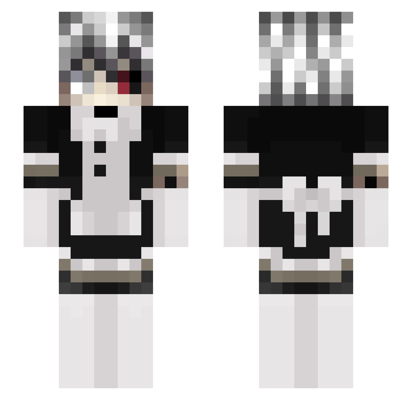 _OneEyedGhoul_ Minecraft skin, front and back view
