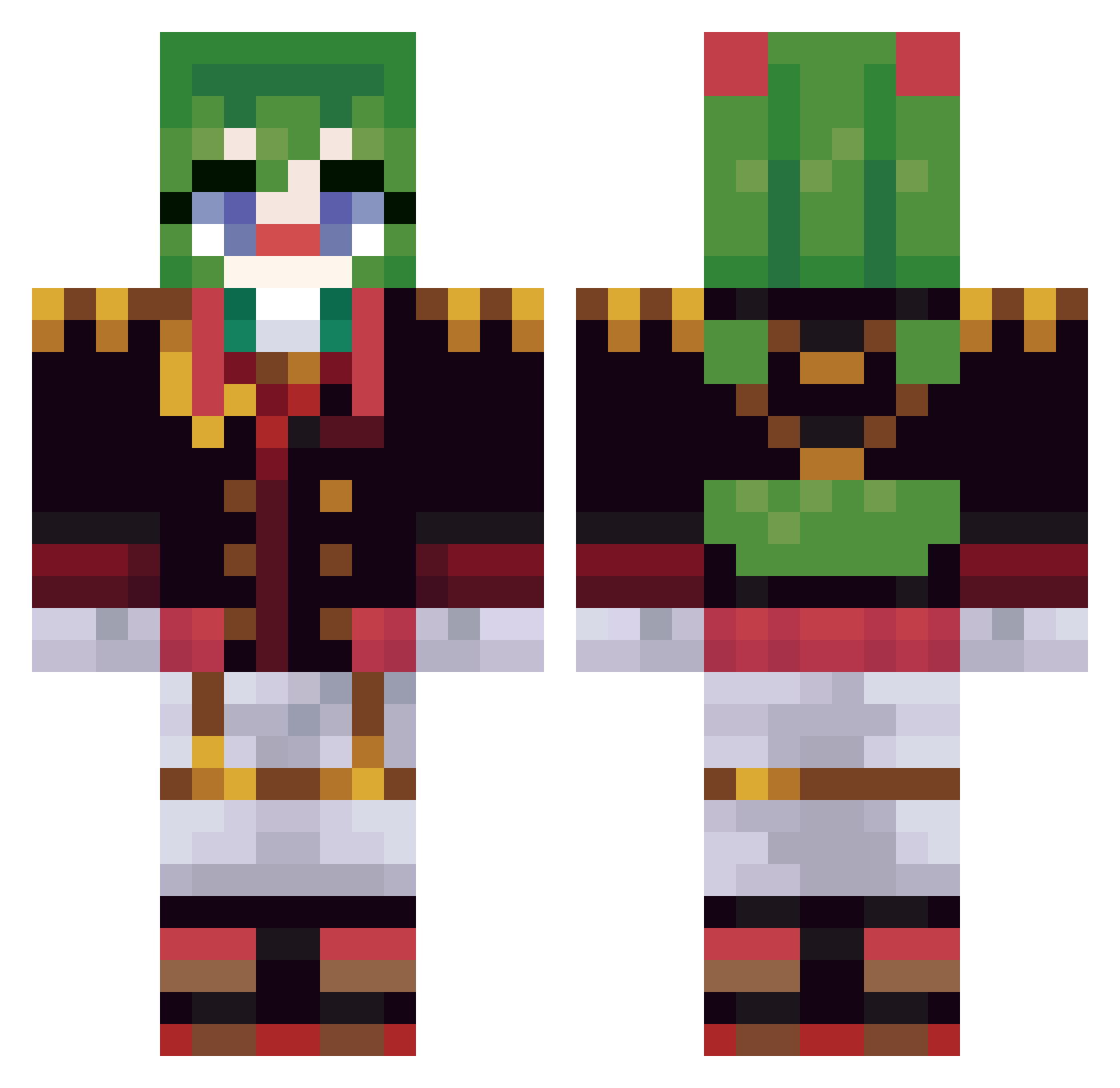 helld0g1ch Minecraft skin, front and back view