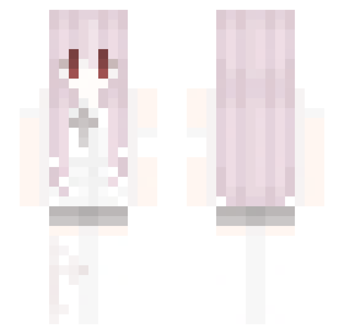 eaven Minecraft skin, front and back view