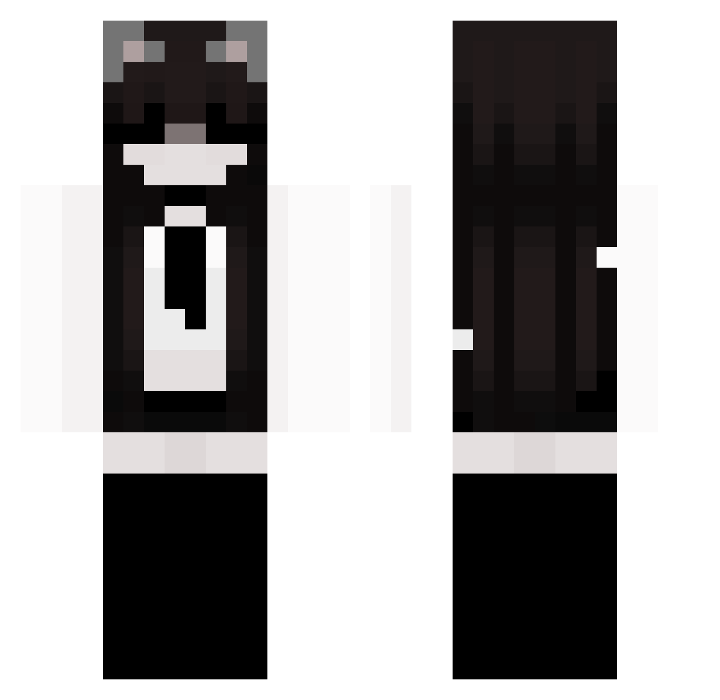 wayditi Minecraft skin, front and back view