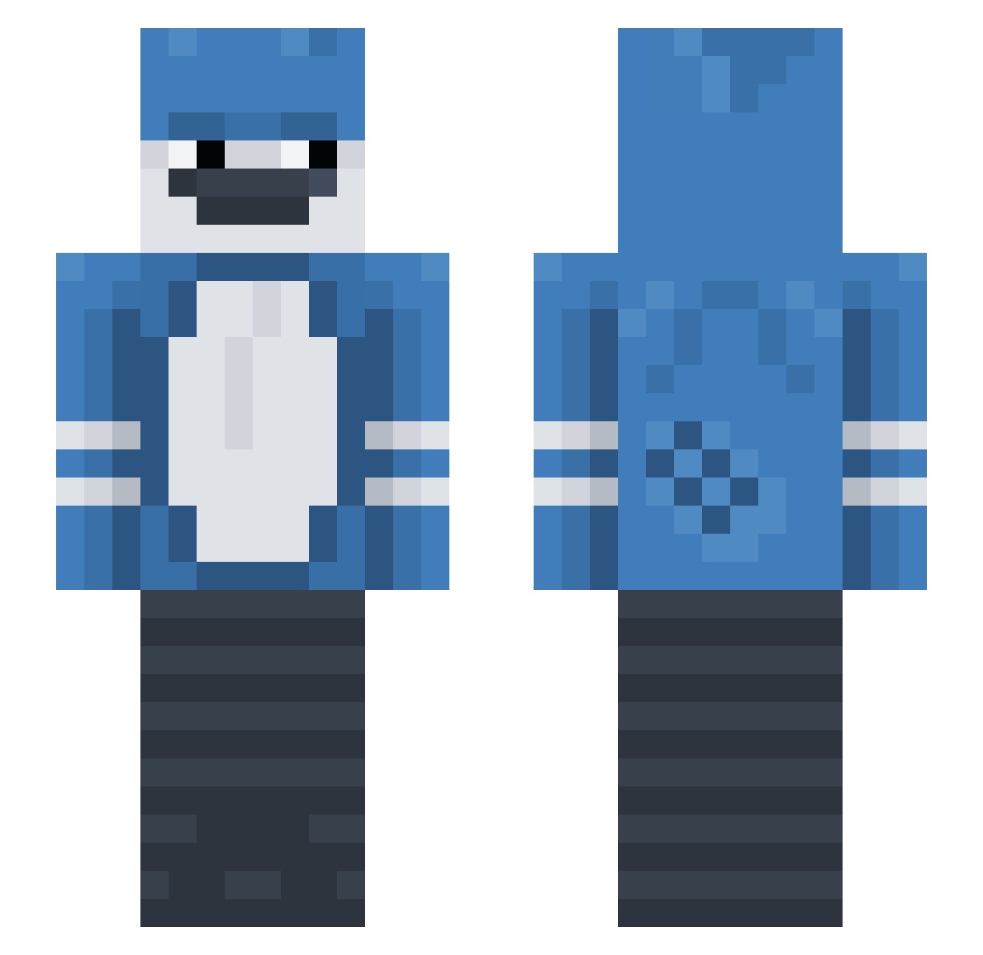 odikjdi Minecraft skin, front and back view
