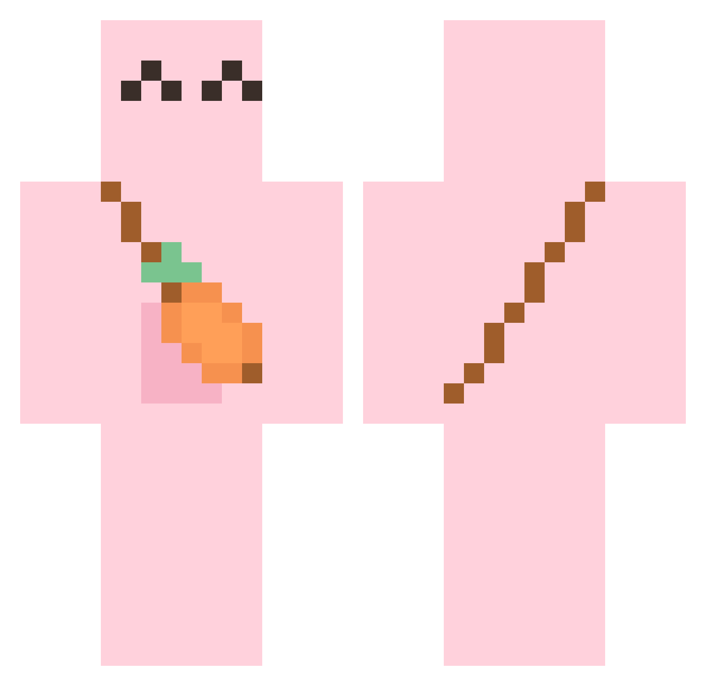 Suozu Minecraft skin, front and back view