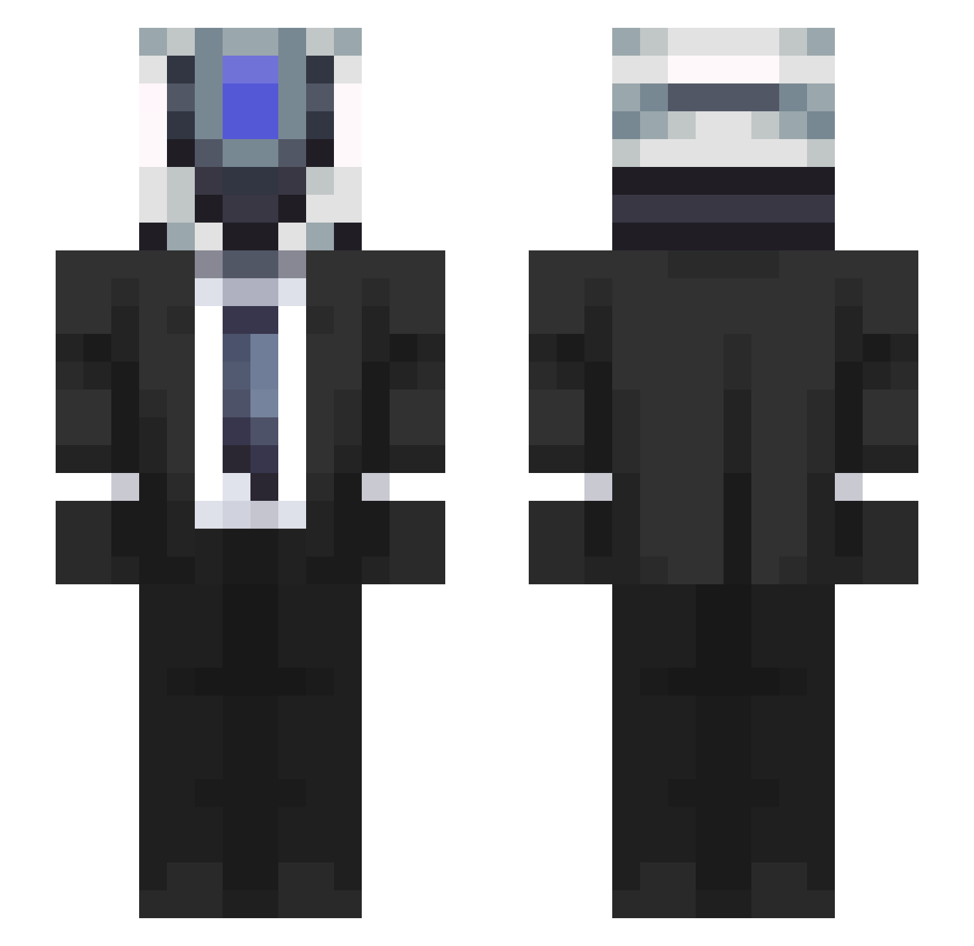 Agnosti Minecraft skin, front and back view