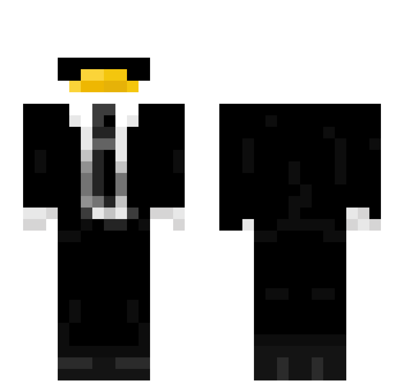 Panda_277 Minecraft skin, front and back view