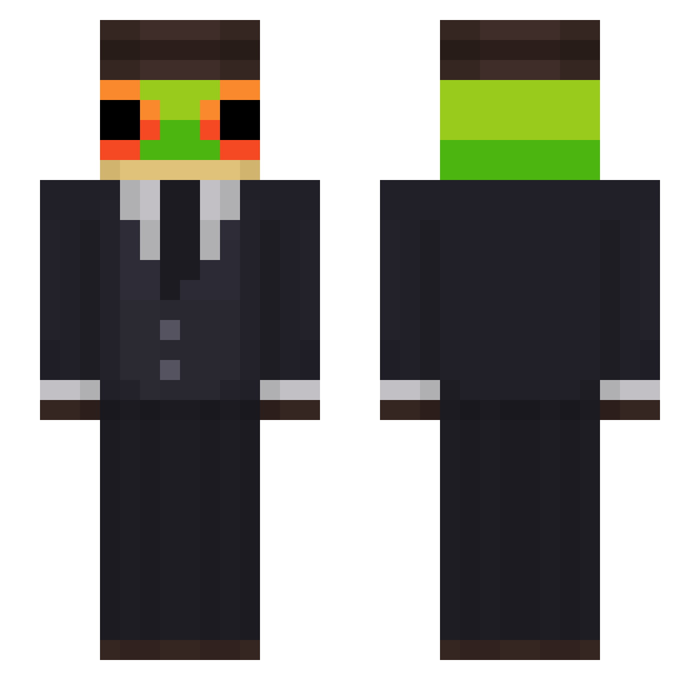 Oar5 Minecraft skin, front and back view