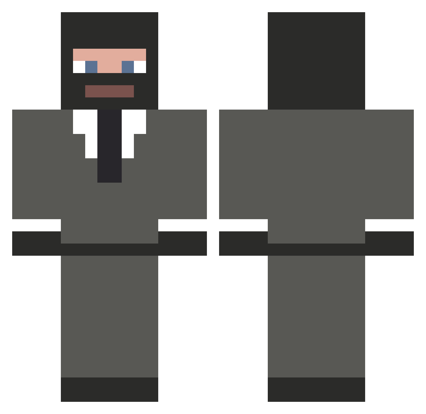 grandtreewizard Minecraft skin, front and back view