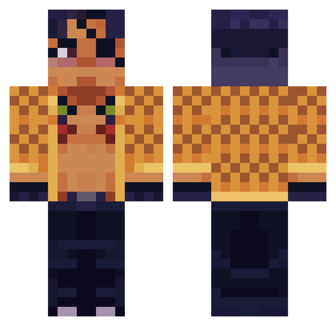 HippoNation1 Minecraft skin, front and back view