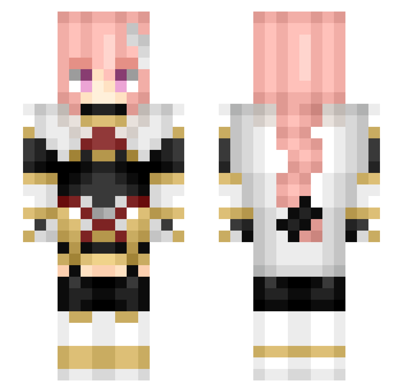 kittol Minecraft skin, front and back view