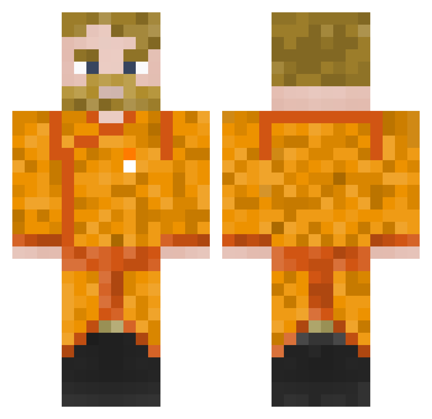 Husarz434 Minecraft skin, front and back view
