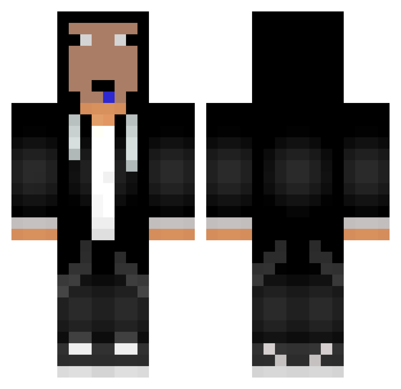 stdanda Minecraft skin, front and back view
