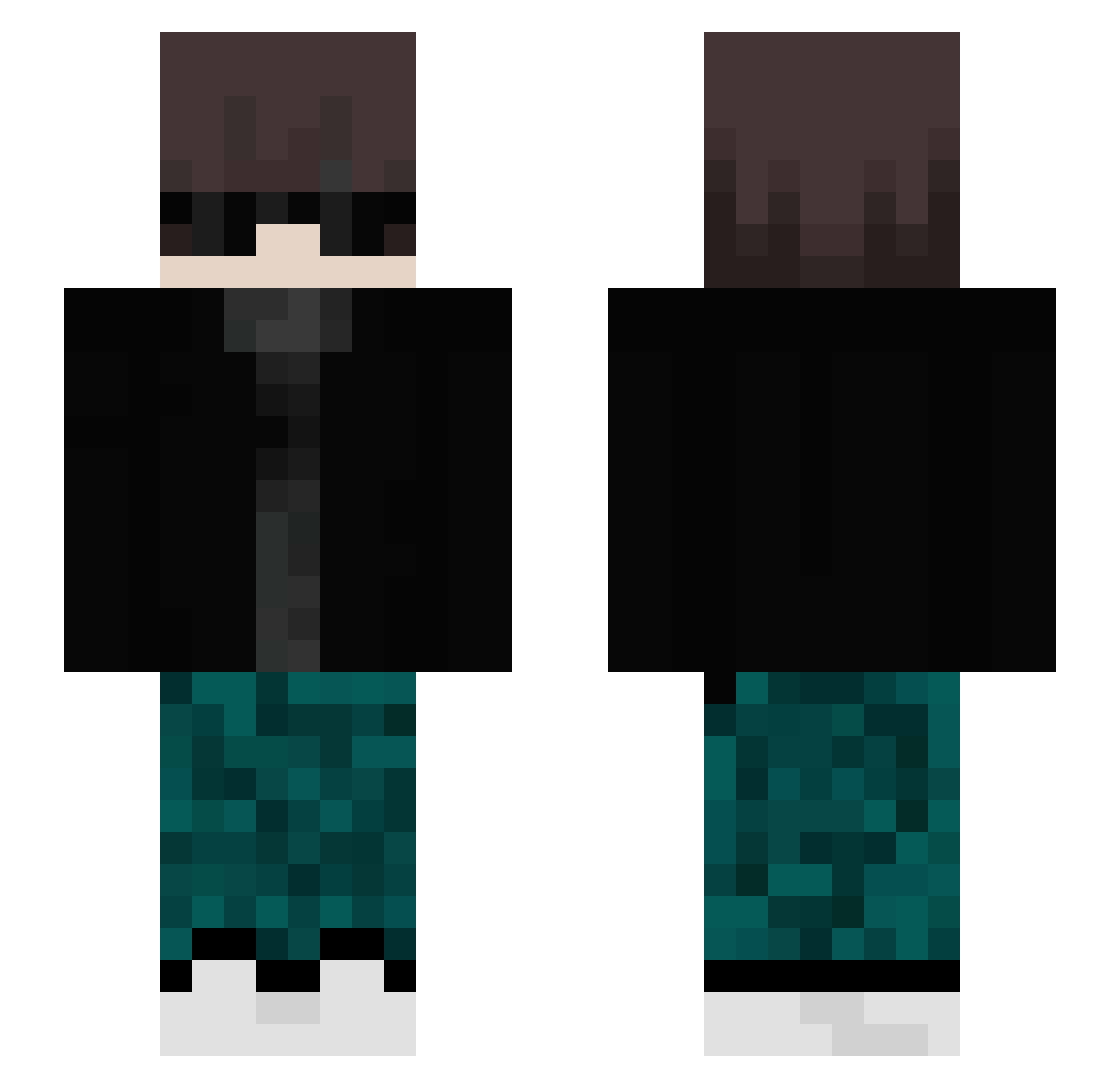 Rudiii_ Minecraft skin, front and back view
