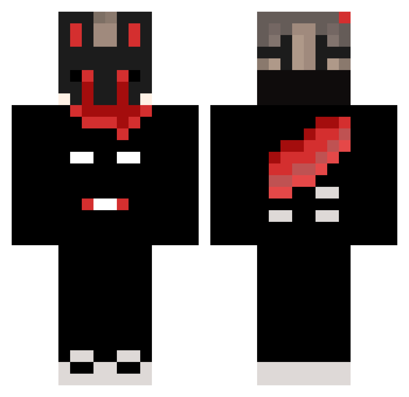 MrFoxy_5 Minecraft skin, front and back view