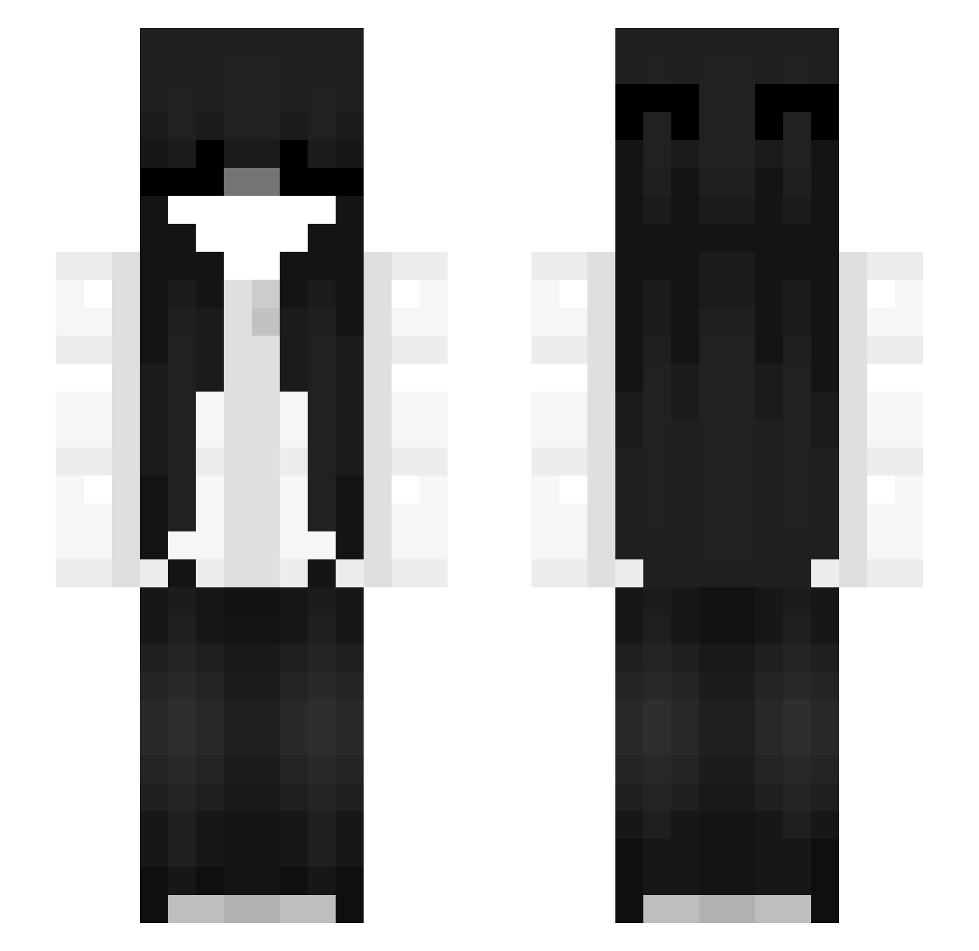 666scorpio Minecraft skin, front and back view