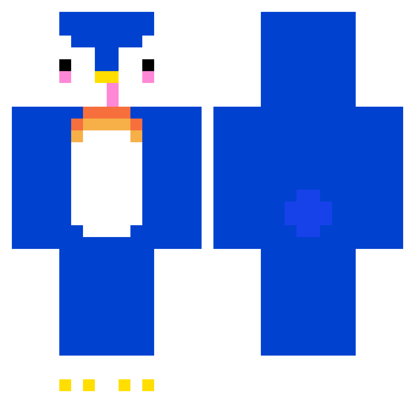 danu0429 Minecraft skin, front and back view