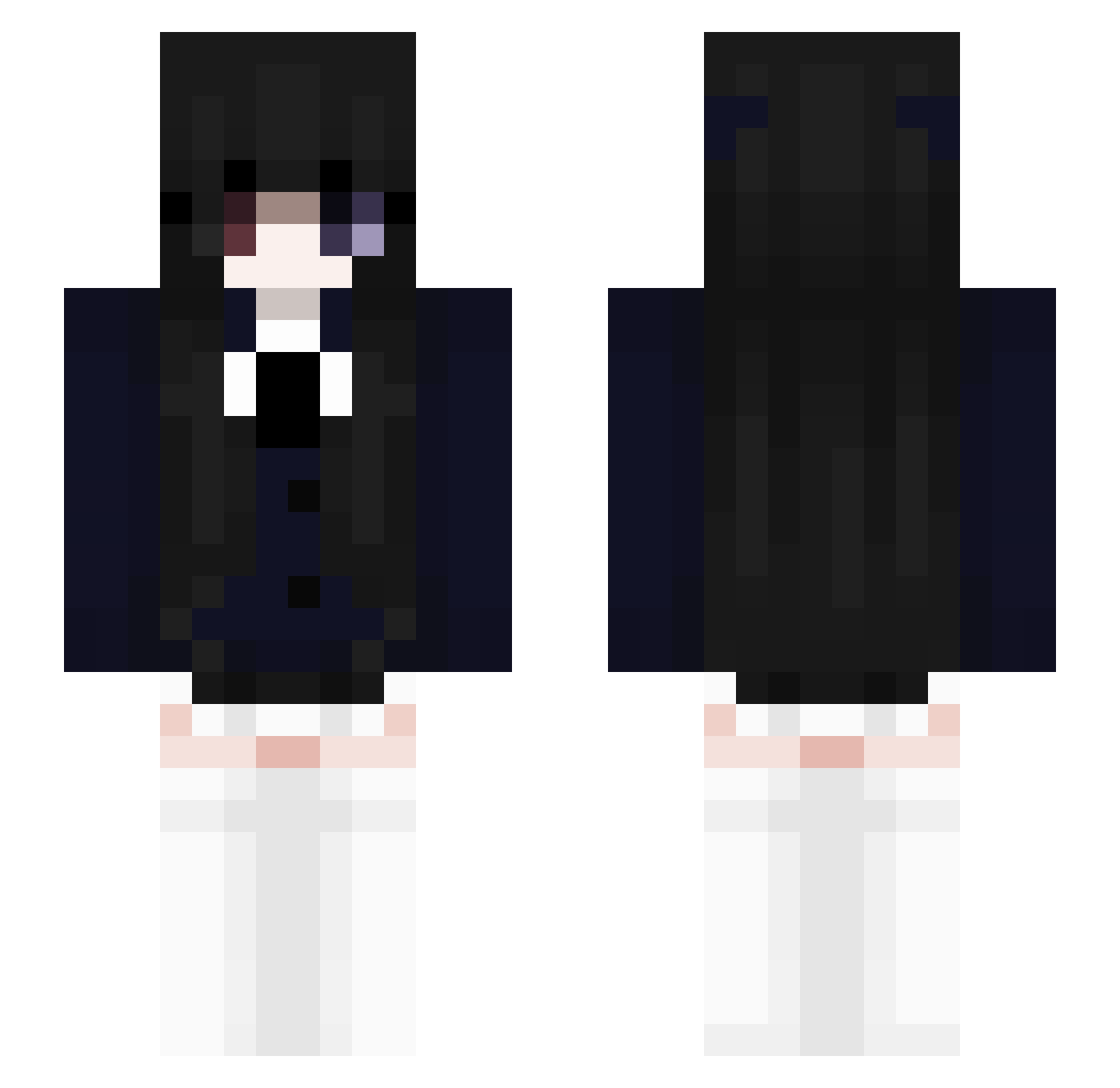 girlygirldnt Minecraft skin, front and back view