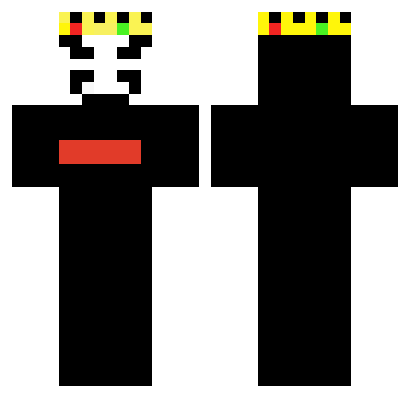 SniperBravo Minecraft skin, front and back view