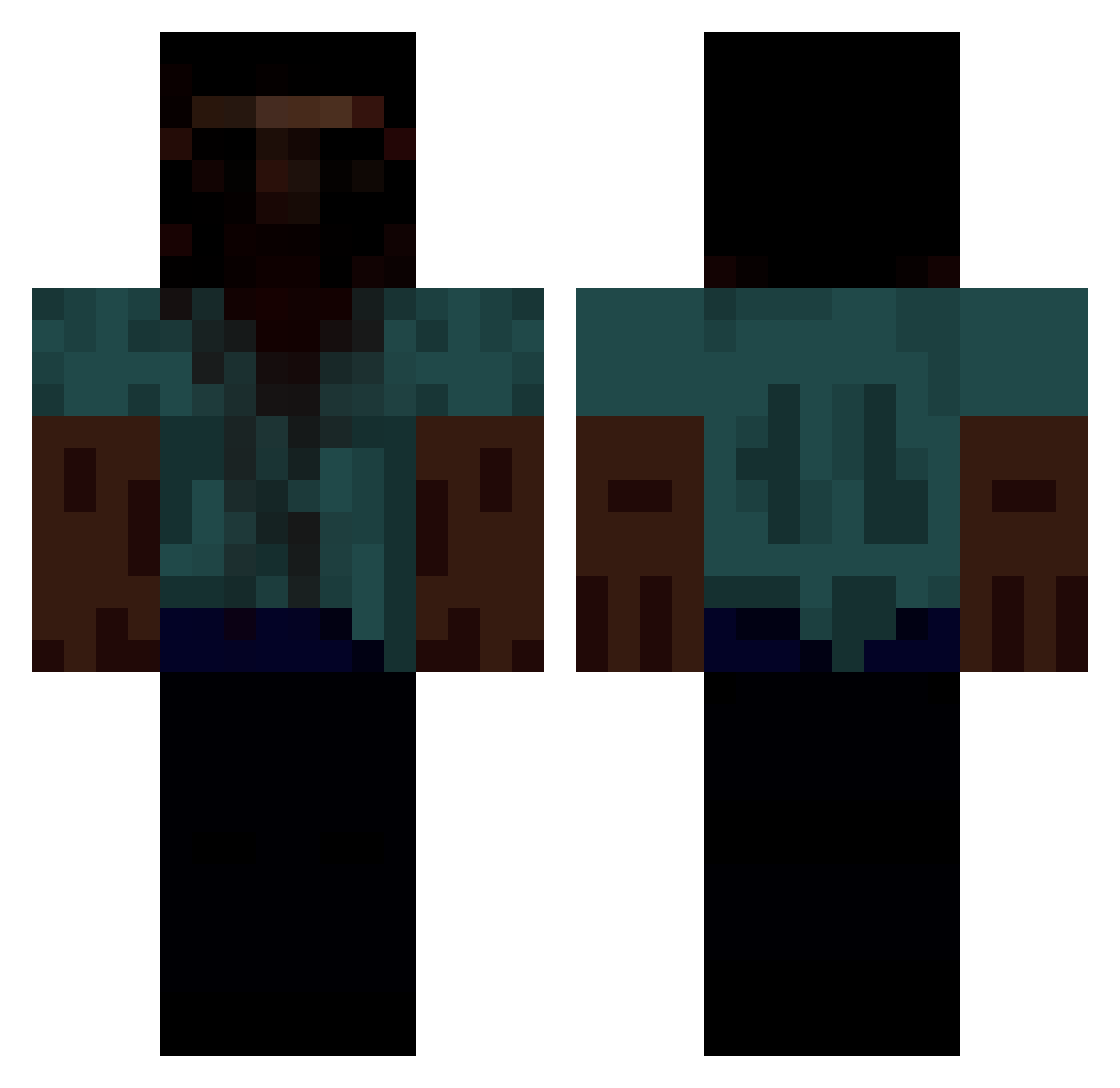 IkerMisael Minecraft skin, front and back view