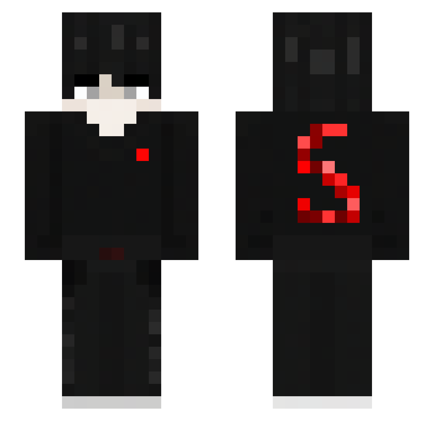 SlurtchZz Minecraft skin, front and back view