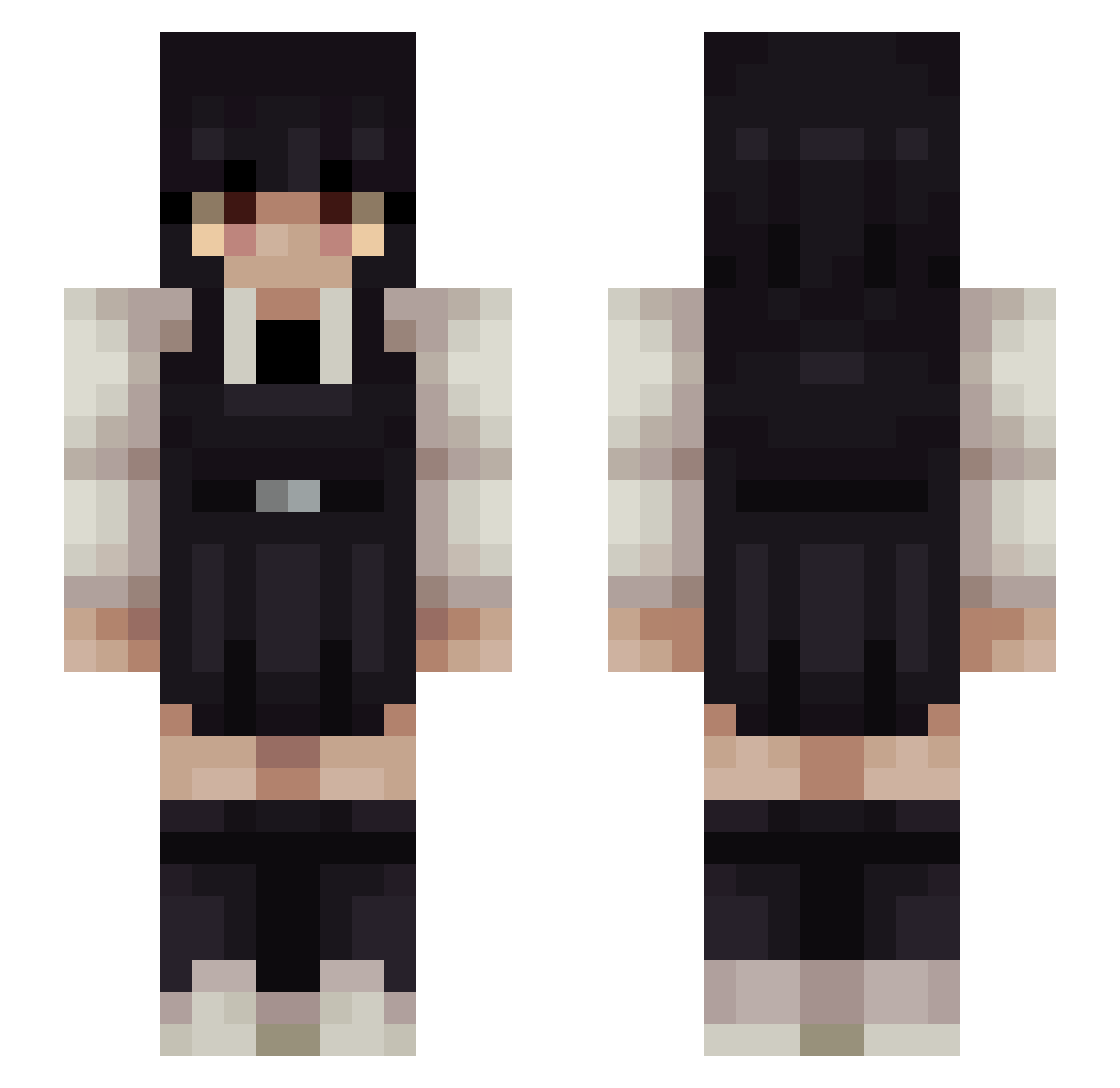 Jay_cubb Minecraft skin, front and back view