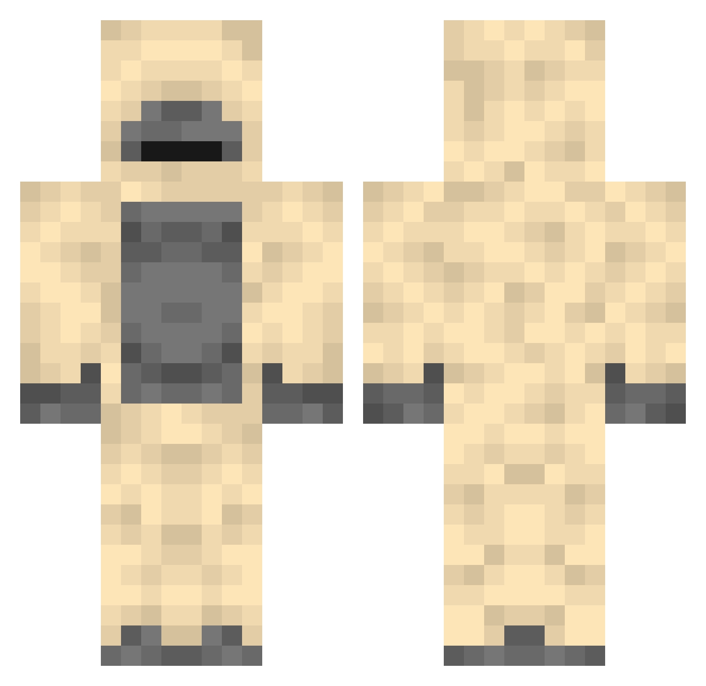 Scruffinat0r Minecraft skin, front and back view