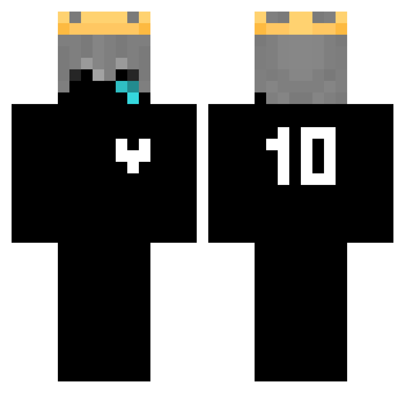 Tomas2217 Minecraft skin, front and back view