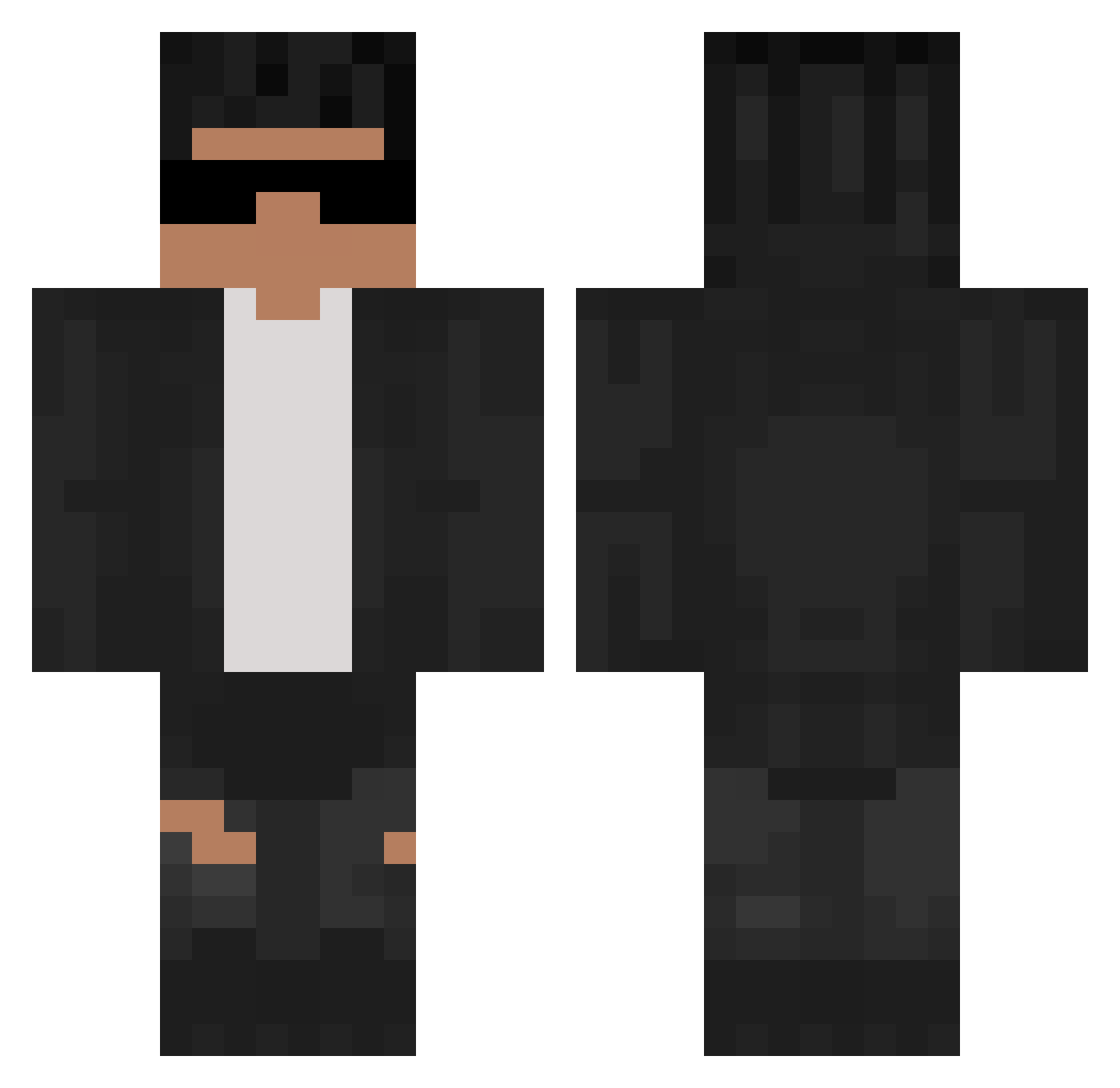 YisusOneCT Minecraft skin, front and back view