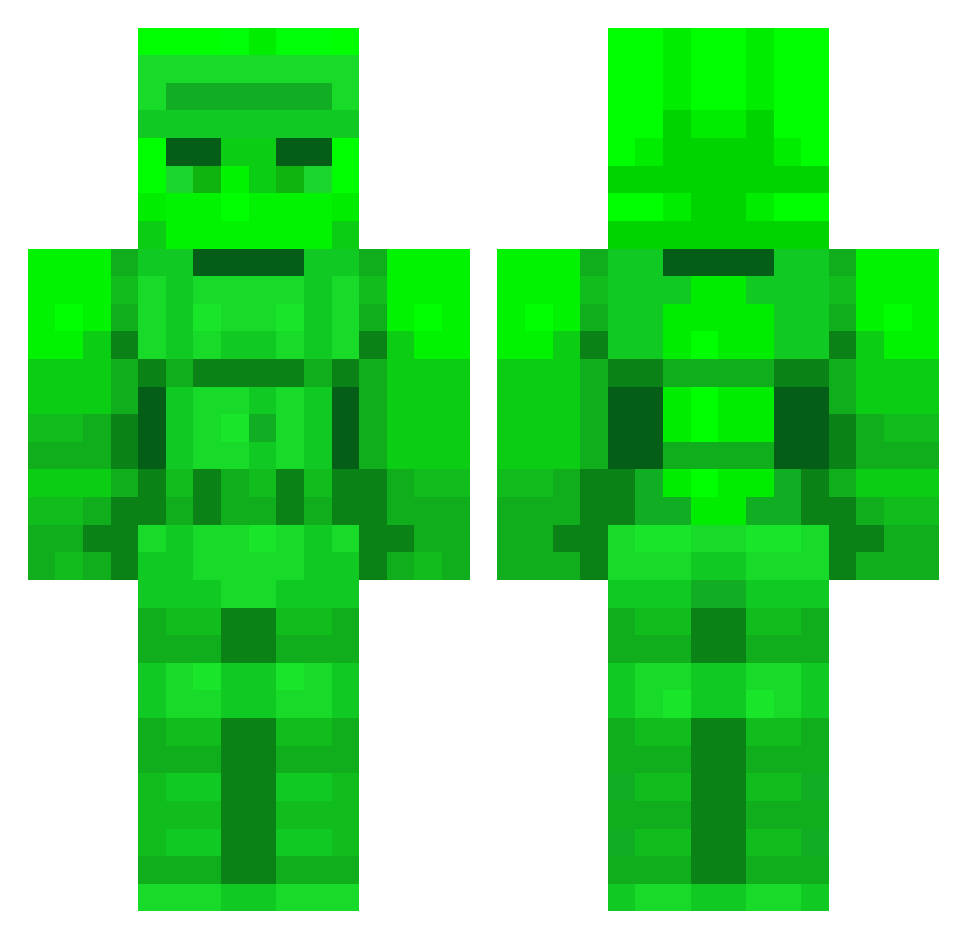 Whovian1156 Minecraft skin, front and back view