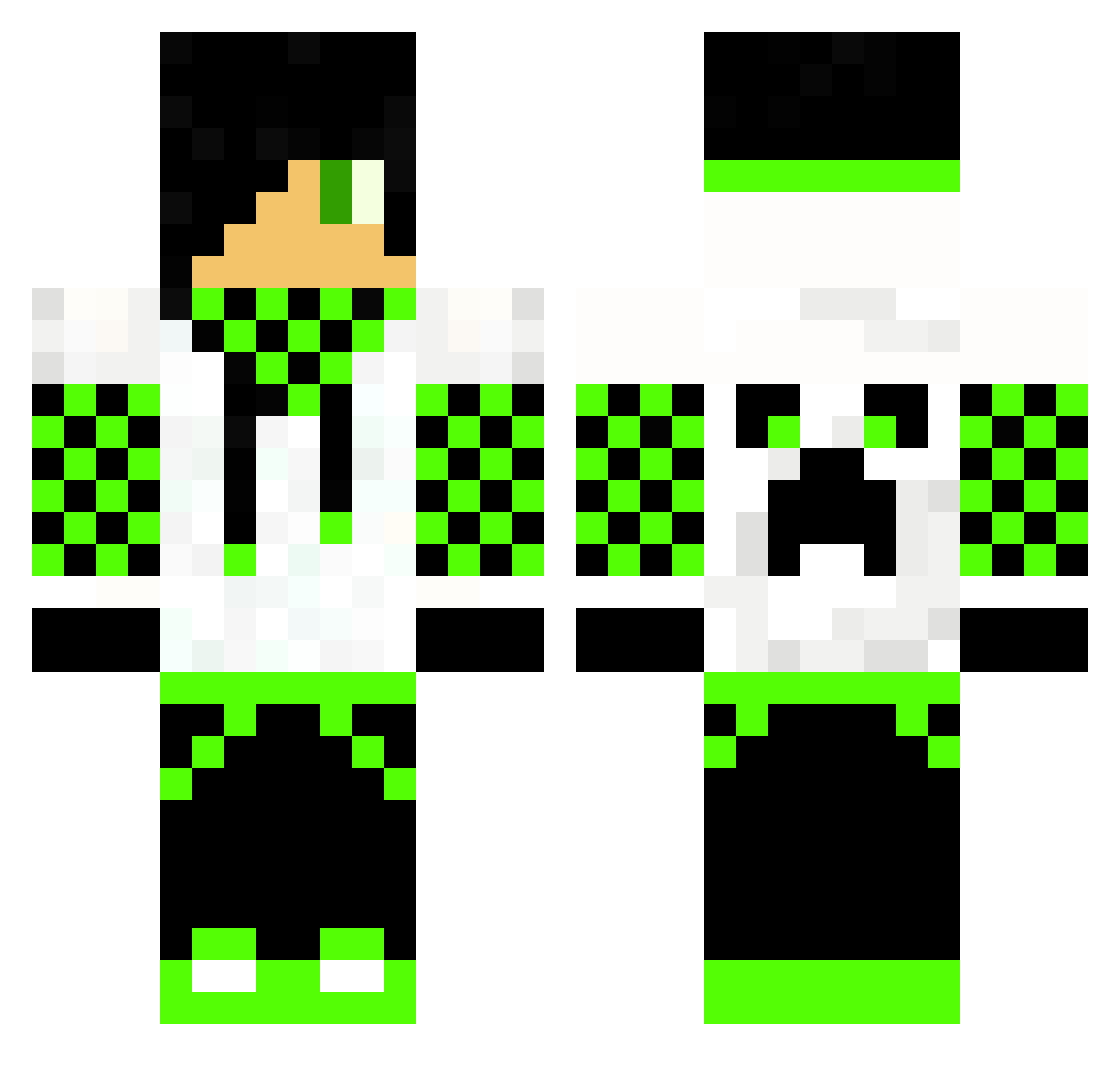 McDorkus Minecraft skin, front and back view