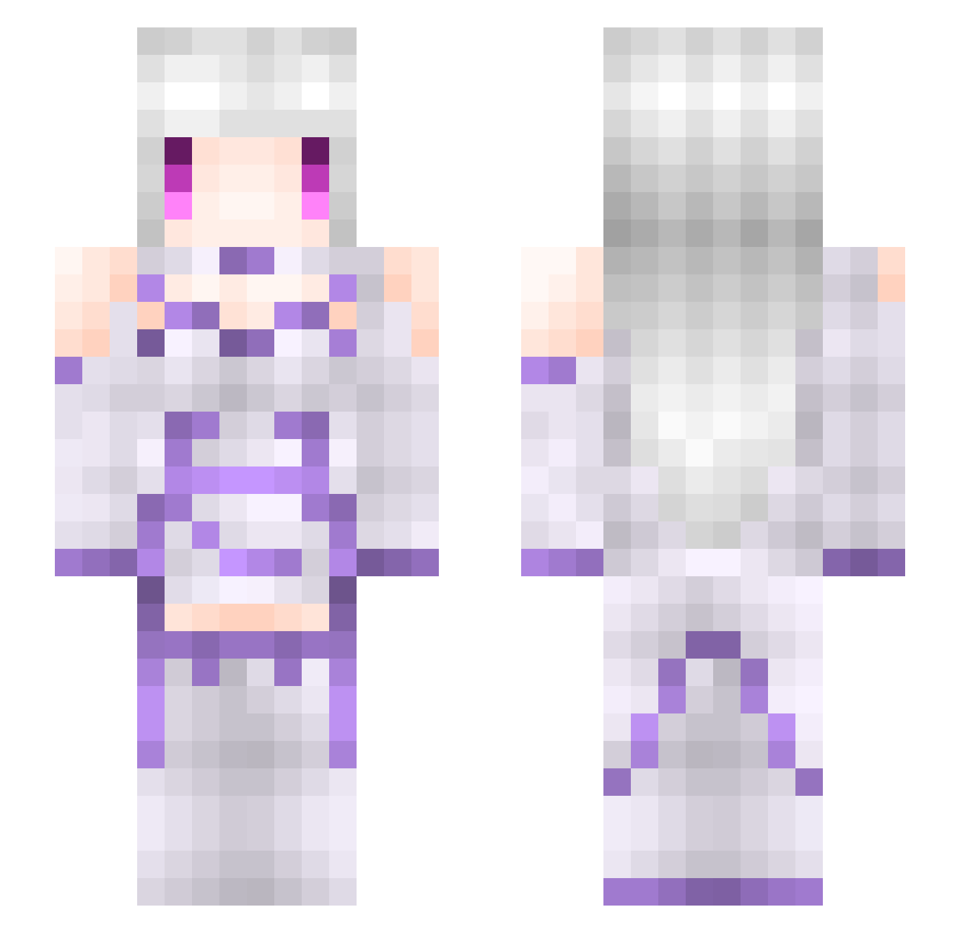 ReTianWang455 Minecraft skin, front and back view