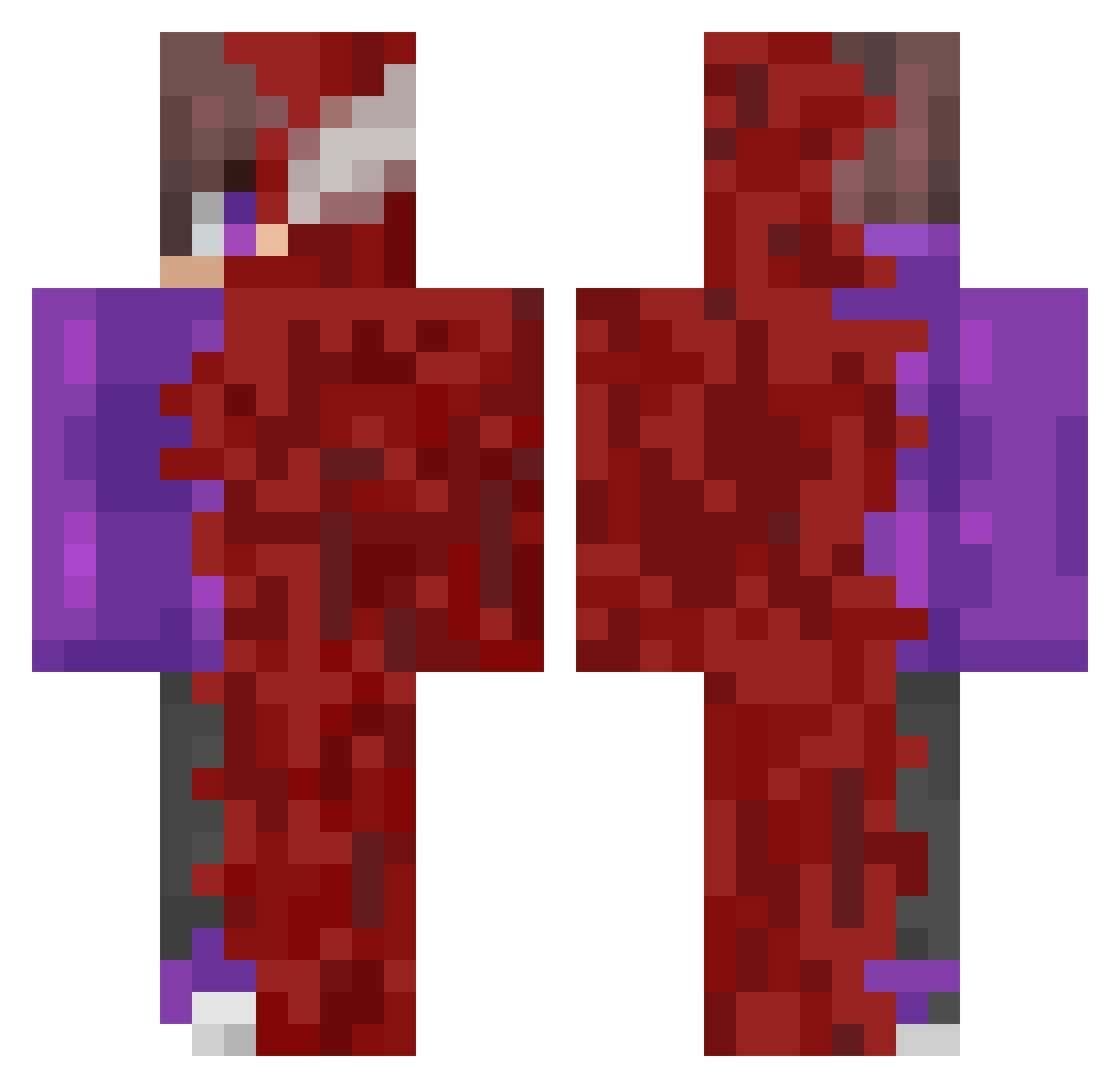 tanshiro2 Minecraft skin, front and back view