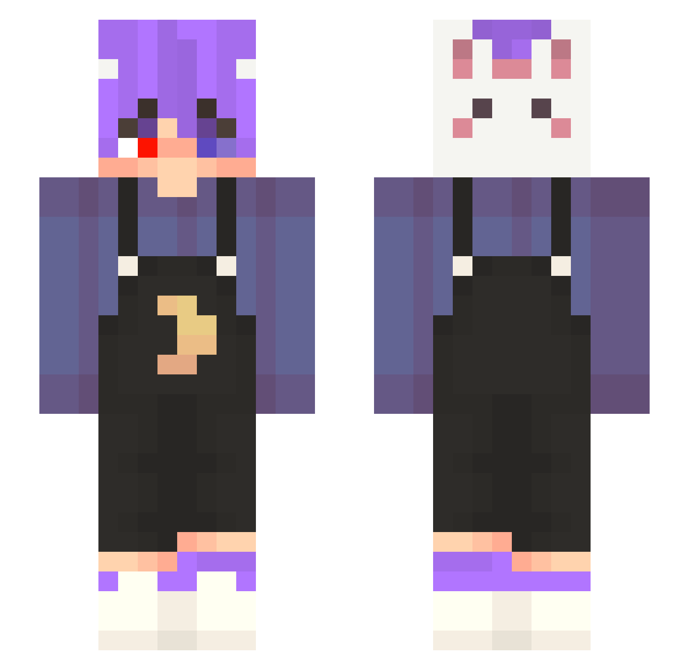 Imutavel Minecraft skin, front and back view