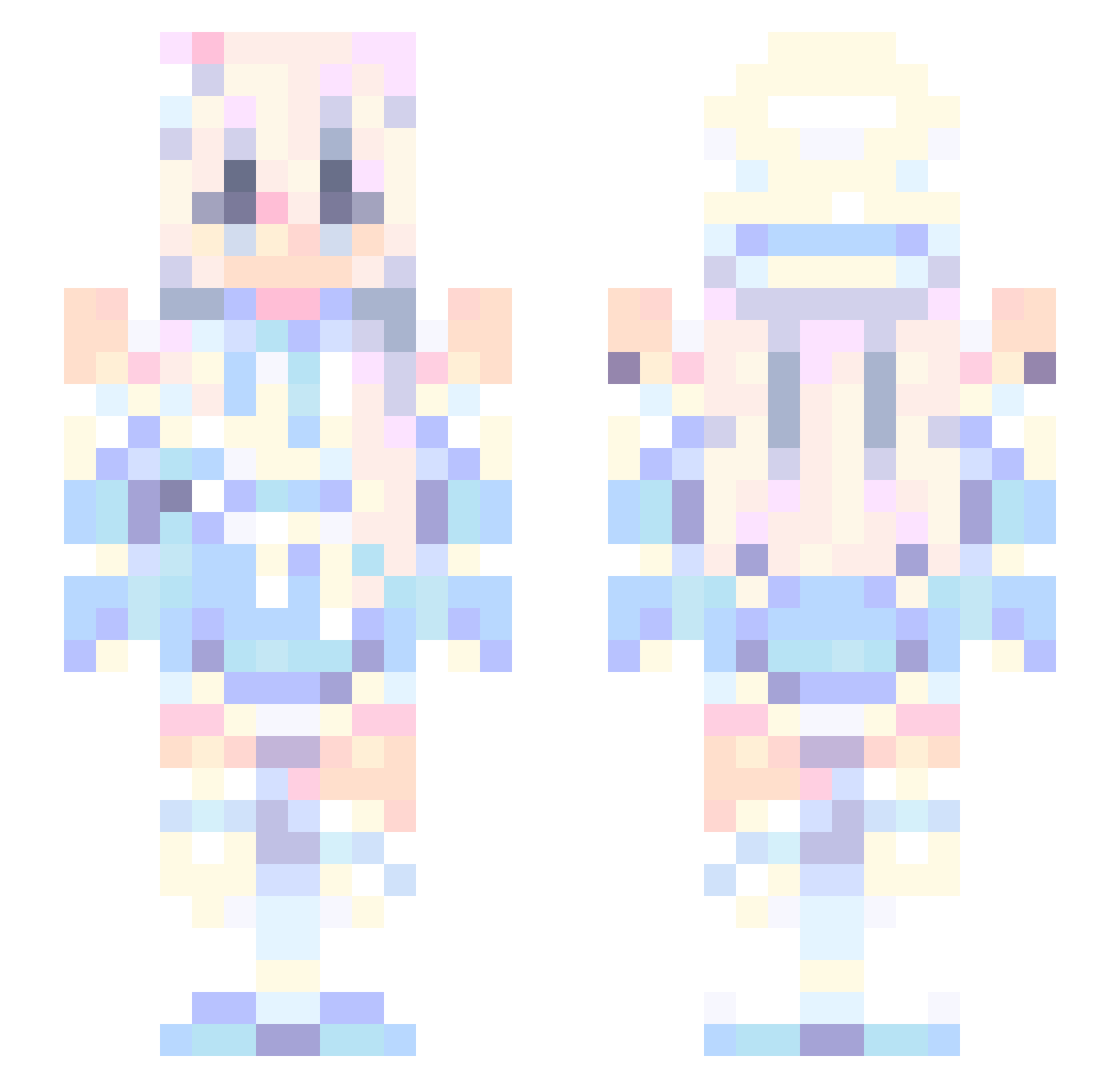 saltsynen Minecraft skin, front and back view
