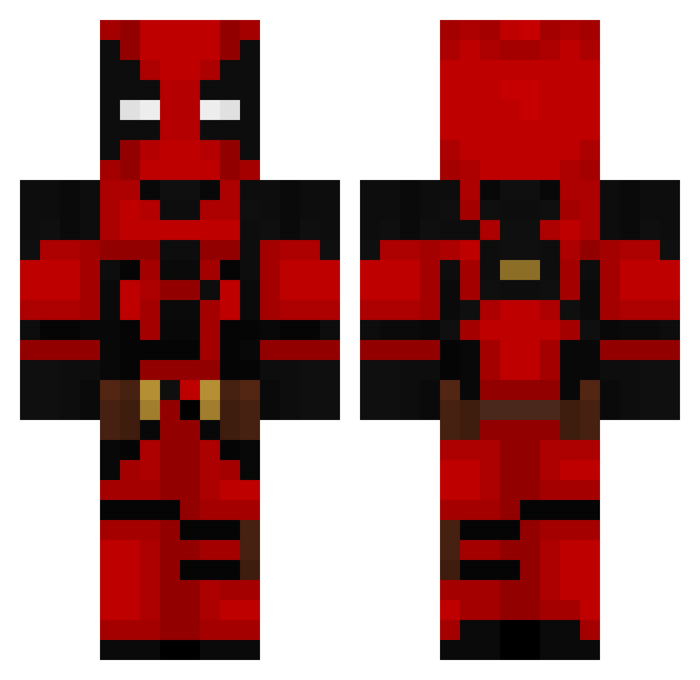 Scarface2473 Minecraft skin, front and back view