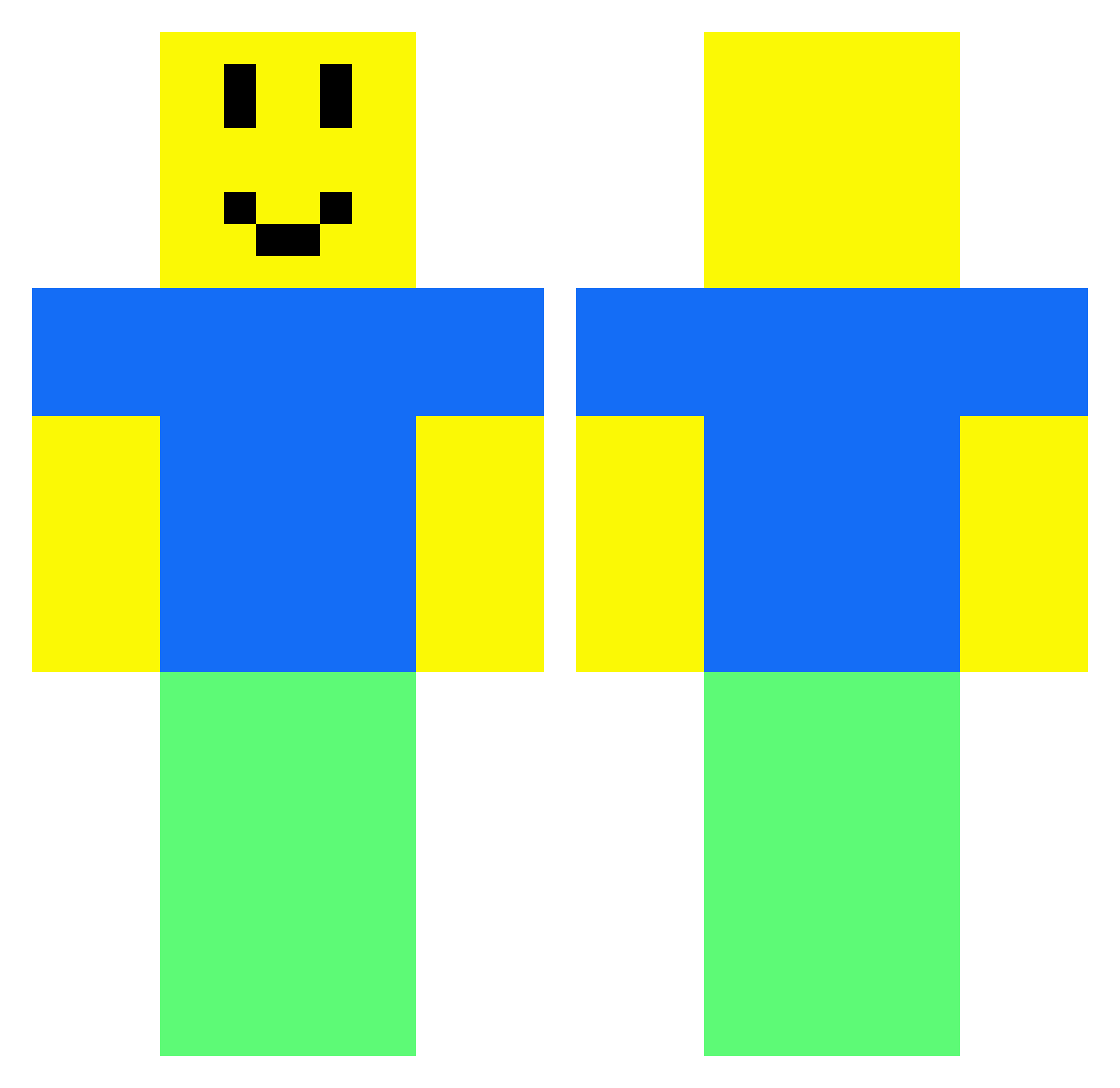 Janek_M Minecraft skin, front and back view