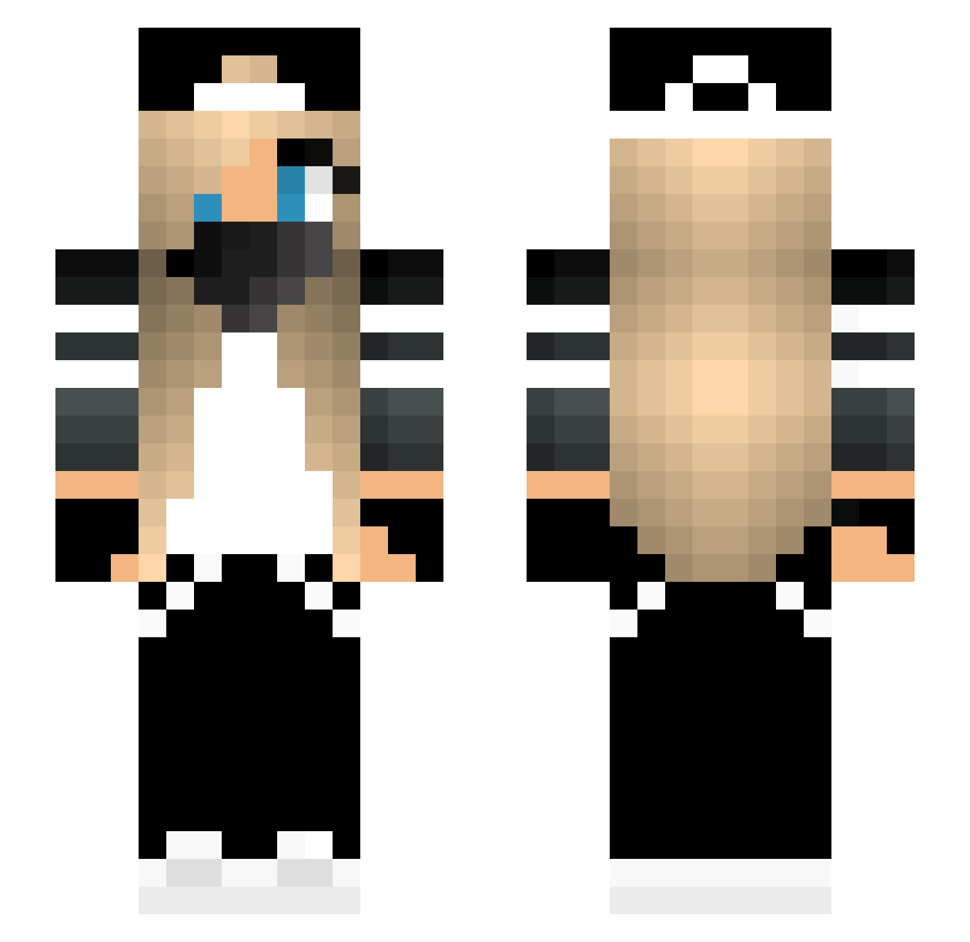TD_Xtreme Minecraft skin, front and back view
