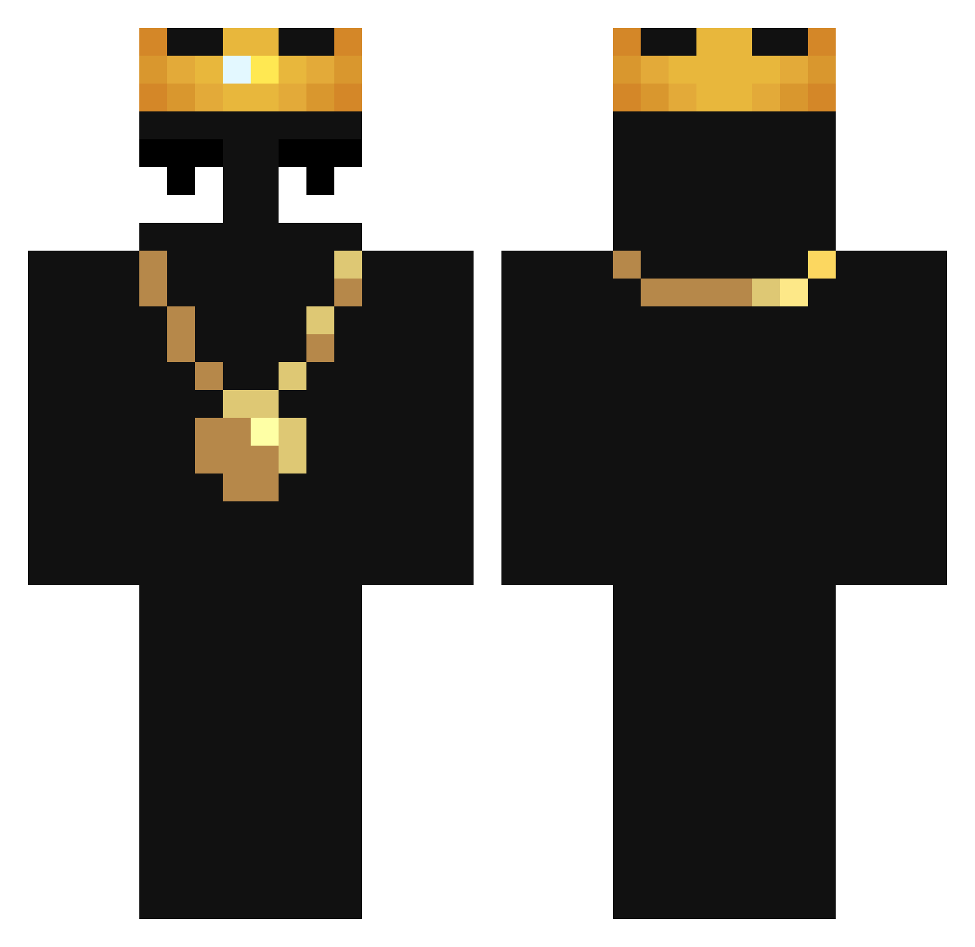 Rexaen Minecraft skin, front and back view