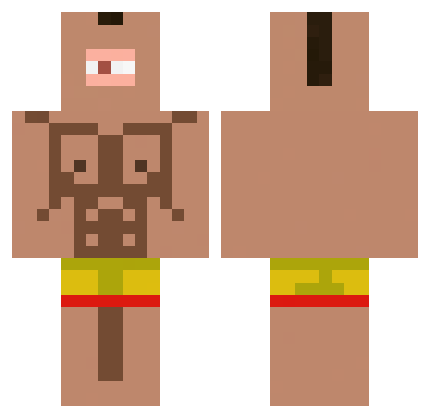 cipkotrzas Minecraft skin, front and back view