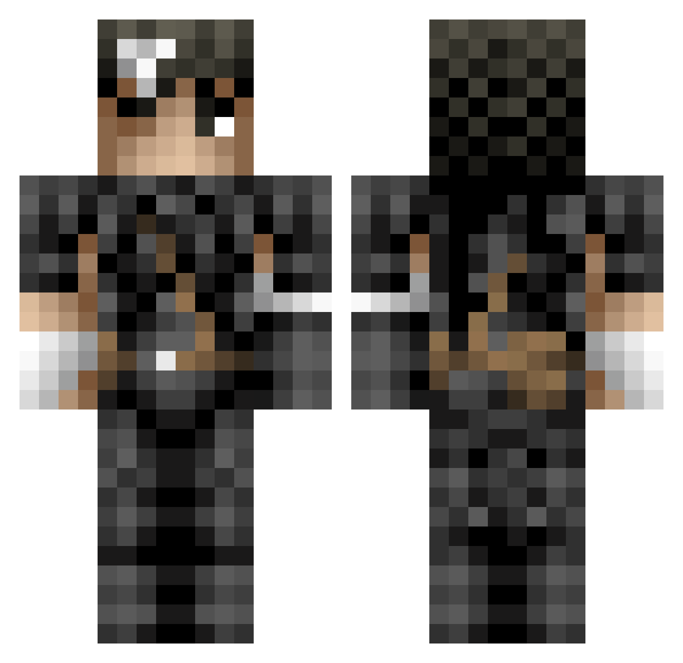panosnub_ Minecraft skin, front and back view