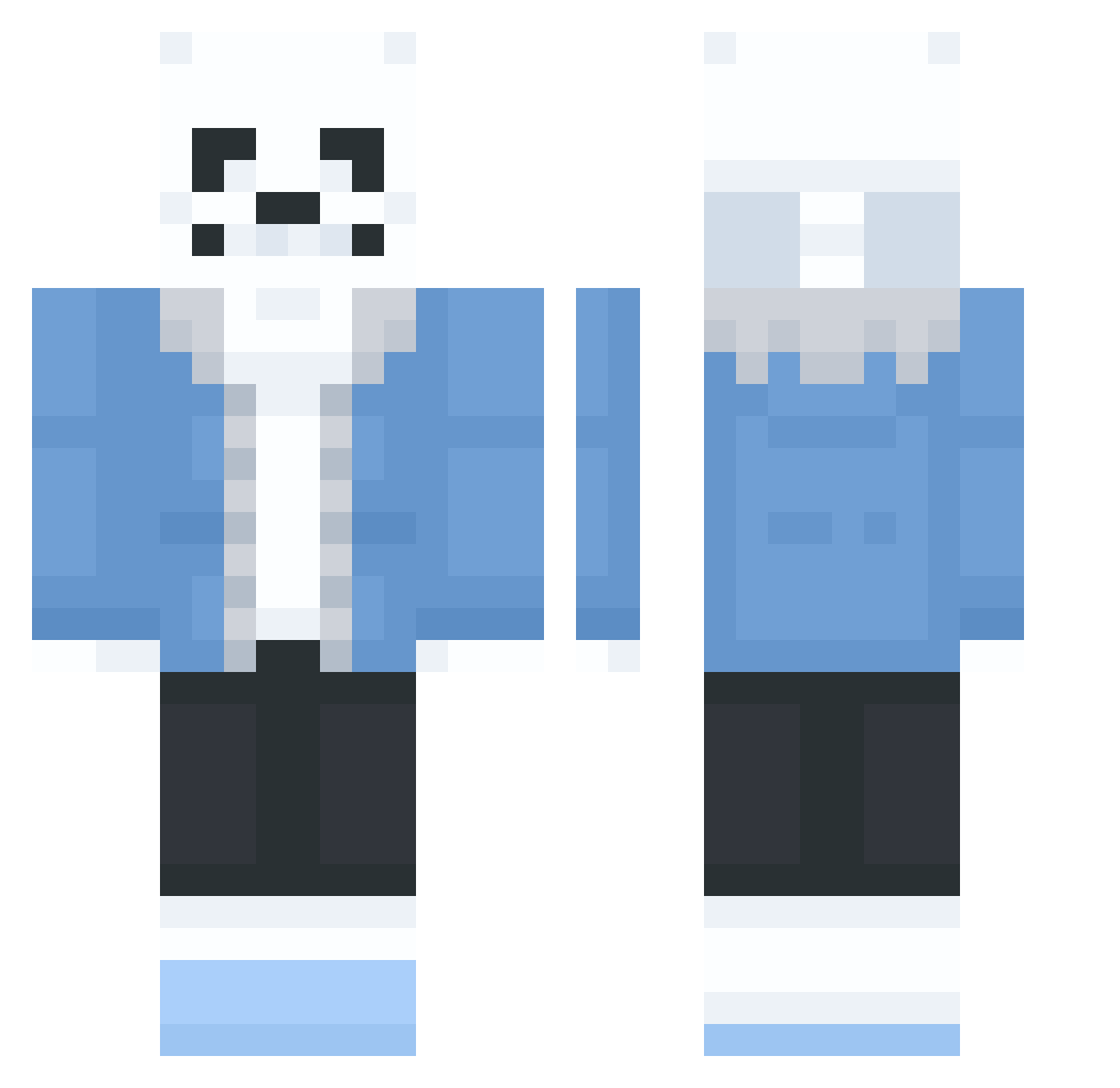 PowerZ_US Minecraft skin, front and back view