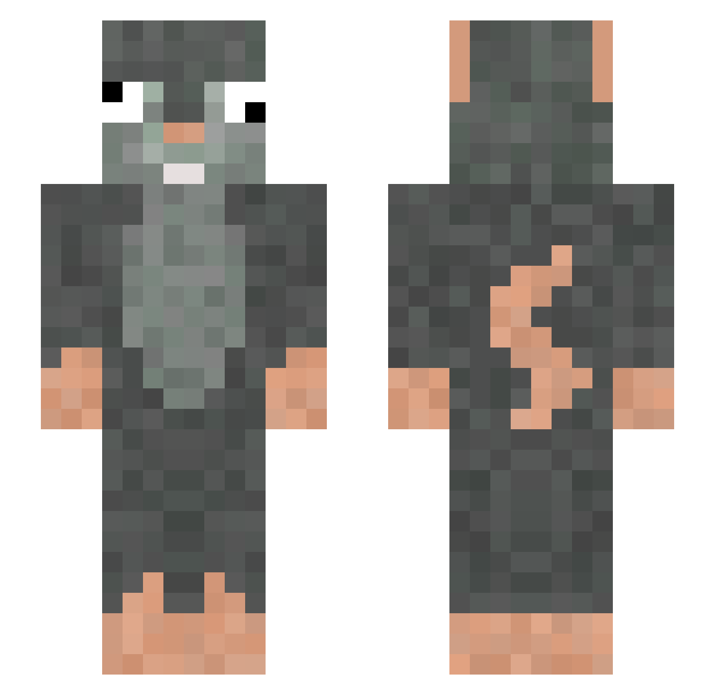 Christams Minecraft skin, front and back view