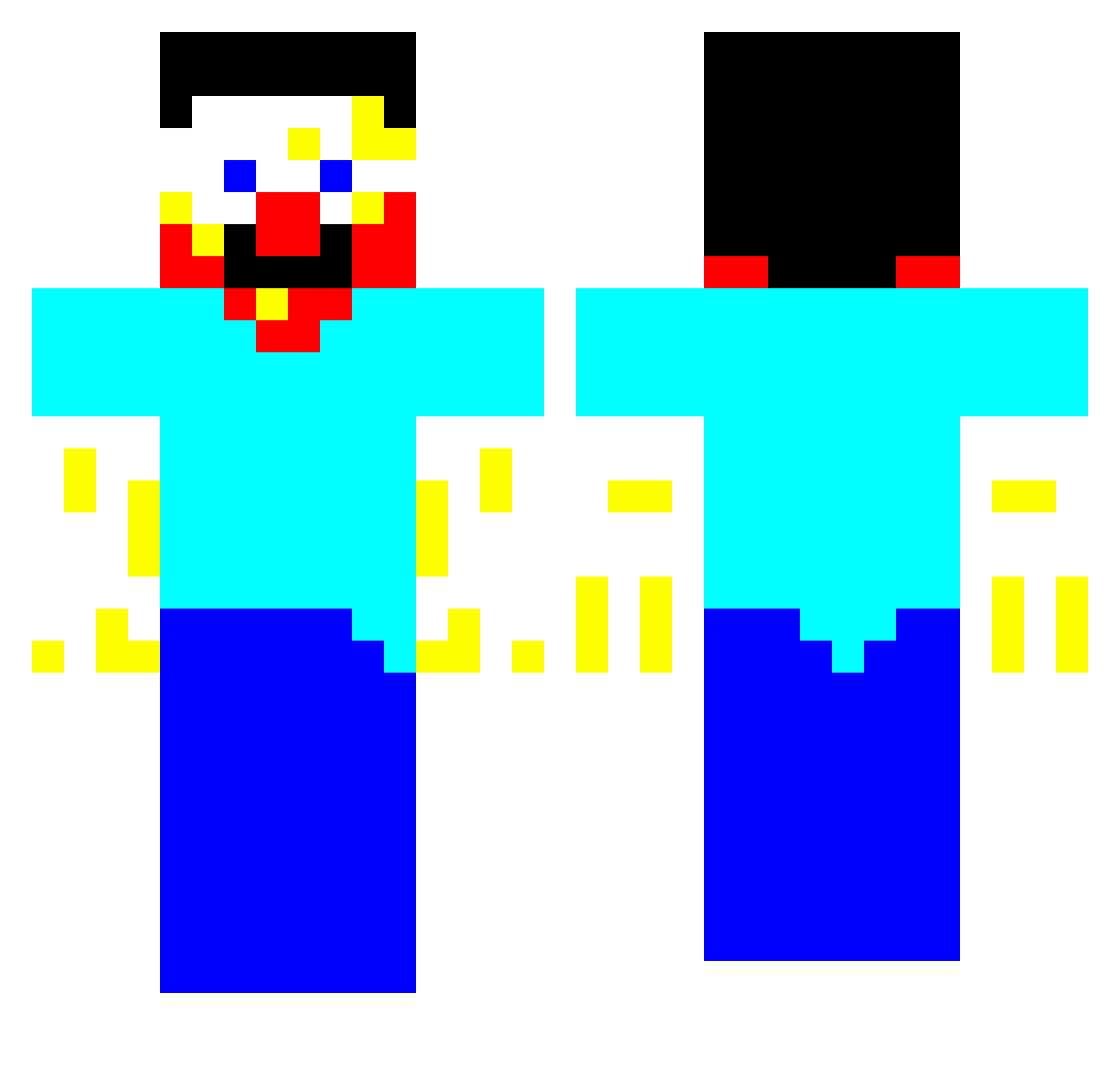 zombie580 Minecraft skin, front and back view