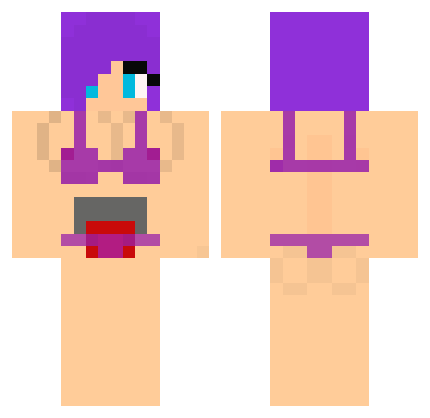 Giacinta Minecraft skin, front and back view
