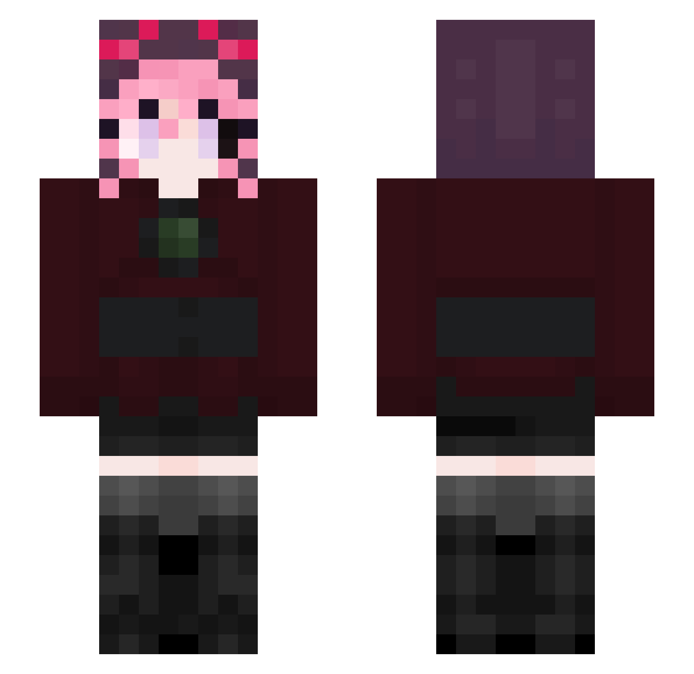 _Evilest Minecraft skin, front and back view